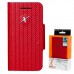 X-Shell iPhone5/5S 防電磁波真皮掀蓋套(魔力紅)
