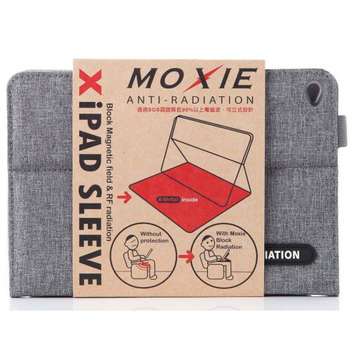 X iPAD mini 4 SLEEVE 防電磁波可立式潑水平板保護套 (織布紋洗練灰)